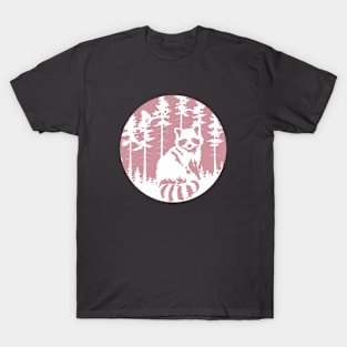 Pastel Raccoon in the woods T-Shirt